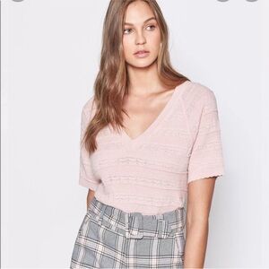 Joie pink short sleeve sweater